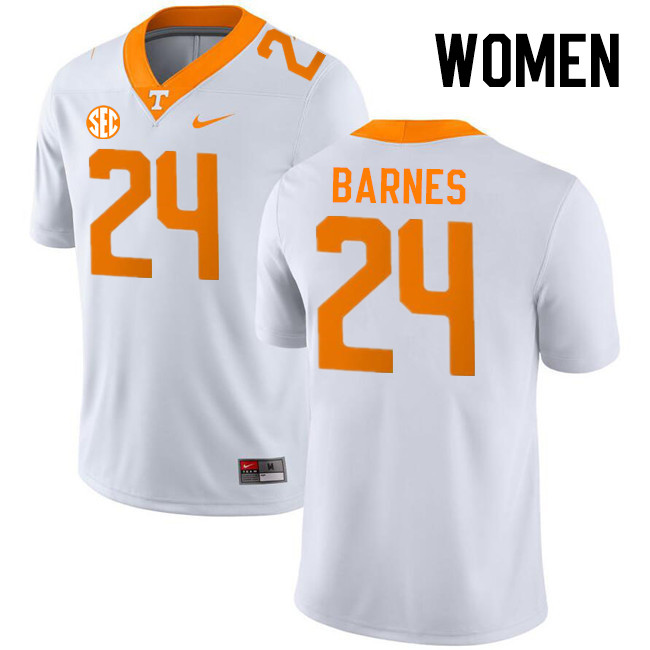 Women #24 Hunter Barnes Tennessee Volunteers College Football Jerseys Stitched-White